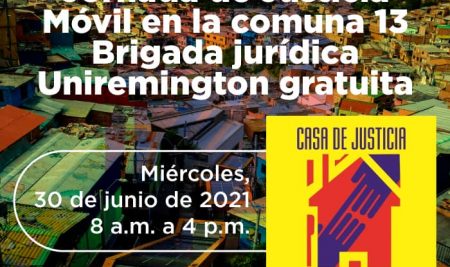 Brigada jurídica Uniremington en la comuna 13 de Medellín