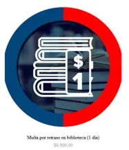 Multa por retraso en biblioteca