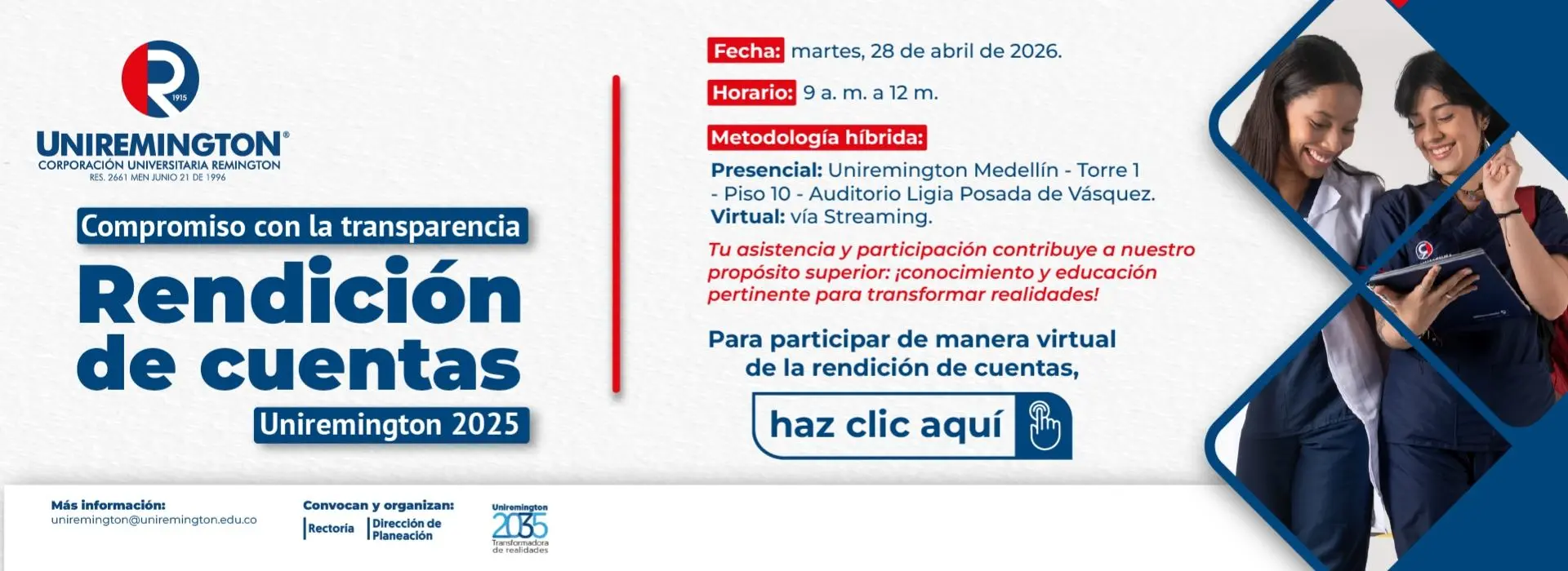 Rendición de cuentas Uniremington 2025