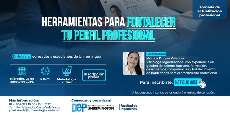 Jornada de actualización profesional - Herramientas para fortalecer tu perfil profesional Jornada de actualización profesional - Herramientas para fortalecer tu perfil profesional