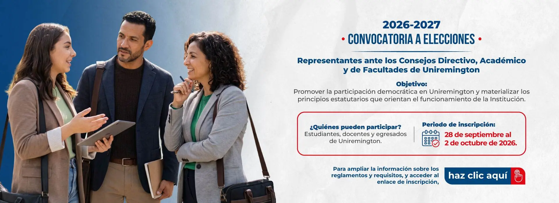 Proceso de elección de representantes a diversos consejos institucionales - 2027