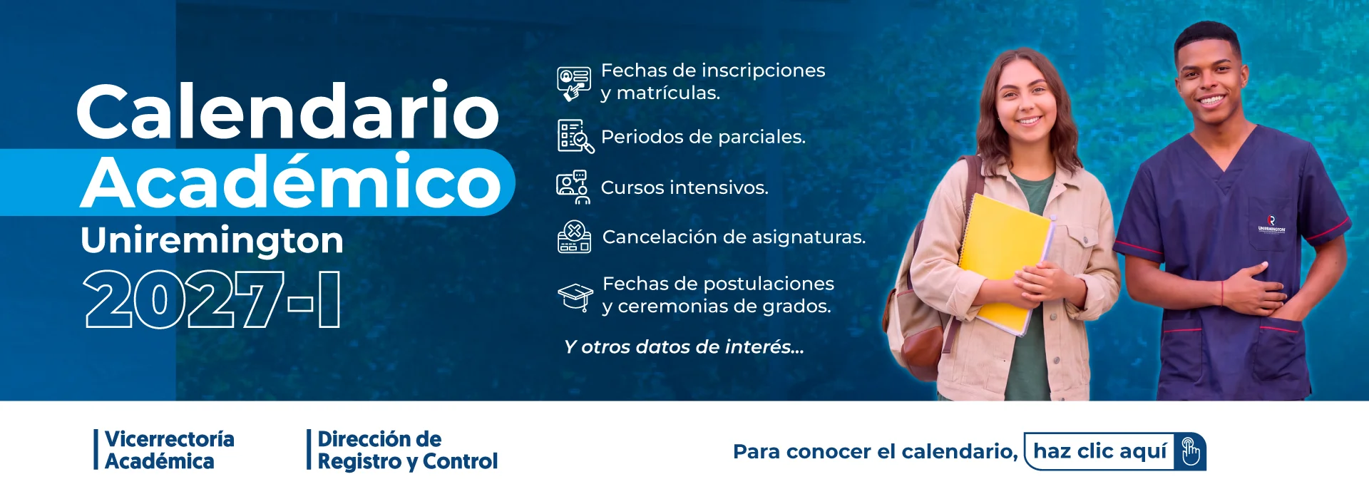 Calendario Académico Uniremington 2027-I